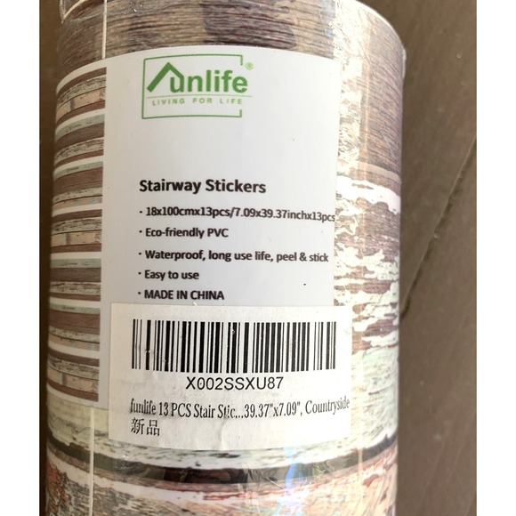 Funlife Other - Funlife Stair Stickers Staircase Decals Peel and Stick Riser 13 pieces NEW